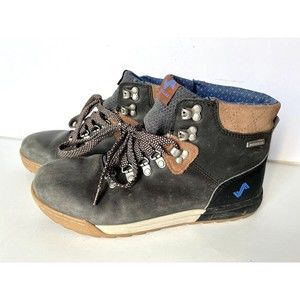 Forsake Patch Mid Hiking Boot Sneaker Waterproof Leather Black/ Tan Size 9.5